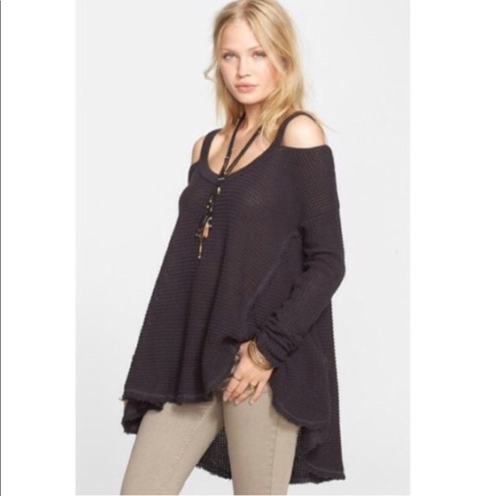 Free People Moonshine Thermal V-Neck Sweater